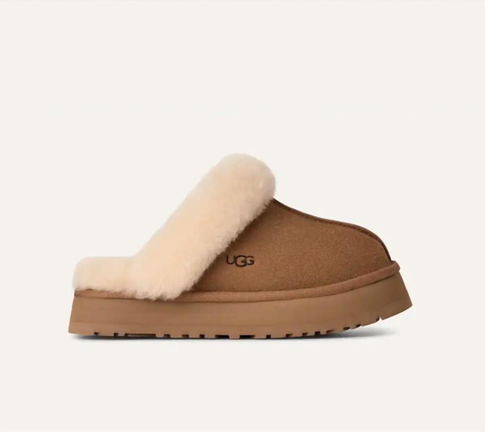 NEW UGG women's disquette slipper in chestnut